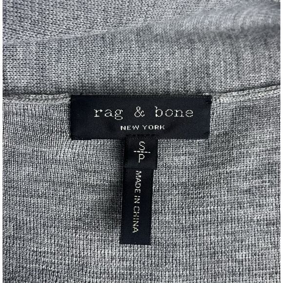 Rag & Bone Grace Sweater Light Grey Merino Wool Understated Luxury Size Small - Picture 8 of 9
